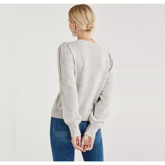 NWT 7 For All Mankind 7FAM Merino Wool Cashmere Blend Sweater Grey Heather XL - Picture 9 of 11